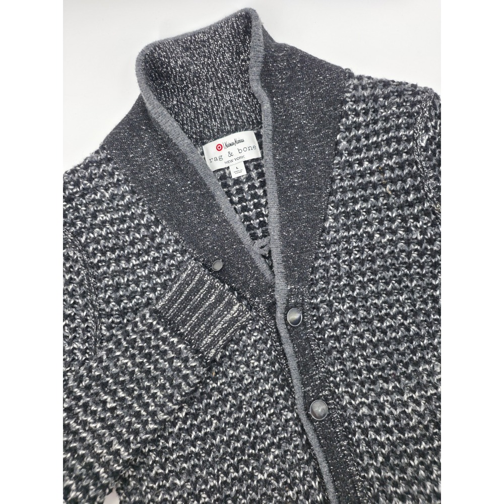 Rag & Bone x Neiman Marcus Target Men Black Shawl Collar Cardigan Sweater L